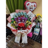 bouquet duit + coklat (harga tidak termasuk duit)