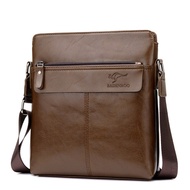 Kangaroo Luxury Brand Messenger Bag Leather Men Shoulder Bag Small Male Crossbody Bag For Men Leather Sling Bag Business Handbag
