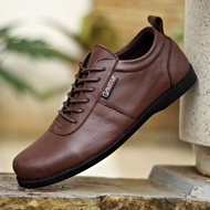 COD!! Sepatu Sneaker Kasual Pria Hitam Gladio Pansus Bahan Kulit Kerja Formal Nyaman Keren Santai Ba