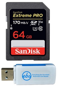 SanDisk Extreme Pro 64GB SD Card for Camera Works with Nikon Z7 II (Z 7II), Z6 II (Z 6II) - SDXC UHS