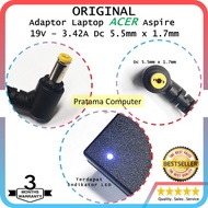 TERBARU ADAPTOR/CHARGER LAPTOP/NOTEBOOK ACER ORIGINAL 19V-3,42A BONUS