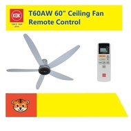 KDK T60AW 60" 5 Blade Remote Control Ceiling Fan