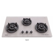 TECNO T 333TGSV 3-Burner Tempered Glass Cooker Hob (Sand)