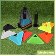 [BlesiyaMY] 10x Soccer Triangle Training Cones Flexible Track Training Cross Training