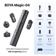 BOYA Magic 4 Forms in 1 Transformable Wireless Microphone AI Noise Cancelling Mic Lavalier Lapel Min
