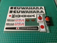 stiker dan emblem sepeda kuwahara usa