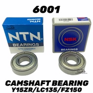 NTN NSK Y15ZR LC135 CAMSHAFT BEARING 6001ZZ 100% ORIGINAL NTN NSK MADE IN JAPAN WITH CAP HIGH QUALIT