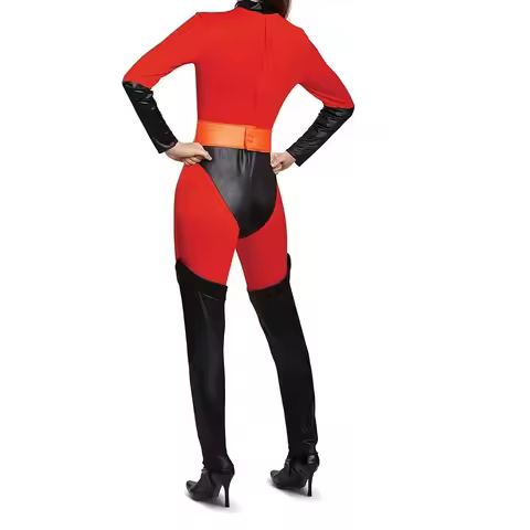 2026 Mr Mrs Incredibles Cosplay Costume Anime The Incredibles Red Jumpsuit Bodysuit Mask Full Set Ha