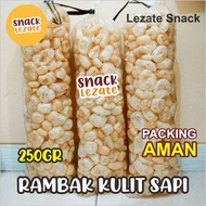 Rambak Kulit Sapi Asli 250gr Matang Khas Solo Murah Renyah / Krupuk Kulit Sapi 1 Bal Mateng Krecek R