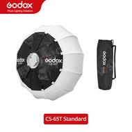 Godox CS-50T 50ซม. CS-65T 65ซม. CS-85T 85ซม. ซอฟต์บ็อกซ์โคมไฟพับได้ติดตั้งได้อย่างรวดเร็วทรงกลมพกพาไ
