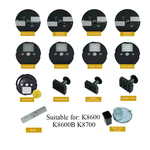 Original K8600B Multifunctional Vegetable Slicer Machine Accessories Full Size Slicing Shredding Dic