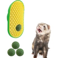 Ferret Toys, Hay Ball for Ferret Lick, Safe Ferret Chew Enrichment Toys Teeth Cleaning Dental, Edibl