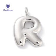 1pc Rack Plating Brass Balloon Letter Pendants Cadmium Free Lead Free Long-Lasting Letter R 18x12.5x