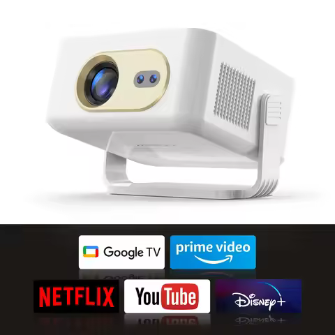 Magcubic HY300GT Bundled with Google TV Stick HD 2K Projector 400ANSI Home Theater Dual Wifi Auto Fo