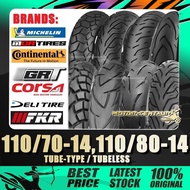 TAYAR 110/70-14,110/80-14 MCR,CONTINENTAL,DELI,CORSA,MICHELIN,FKR, TUBELESS/TUBE-TYPE TYRE [TY11X14]