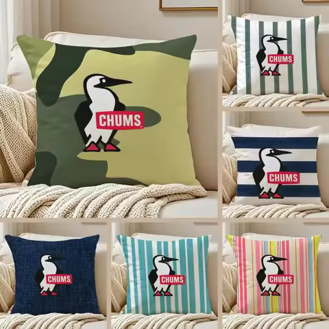 Fashion C-Chums-S Custom Cushion Cover Silky Short Plush Double-Sided Printed Pillow Case for Sofa A