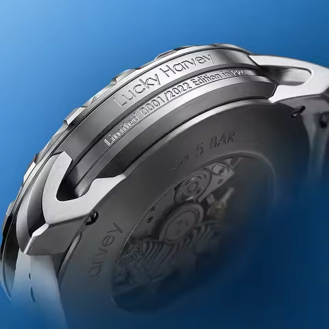 Lucky Harvey Luminous Tiger Dial Mechanical Watches Men Sapphire Waterproof Automatic Movement Limit