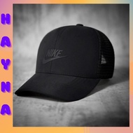 Full black mesh baseball cap with adjustable buckle, fashion style for men and women, beautiful stan