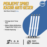 Penjepit Sprei Kasur Anti Geser Jepitan Penahan Springbed Anti Lepas Berantakan Pengait Seprai 4pcs