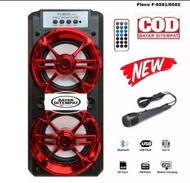 SPEAKER VDR-4100 BONUS MIC DOBLE SUPER BASSS SUBWOOFER AKTIF