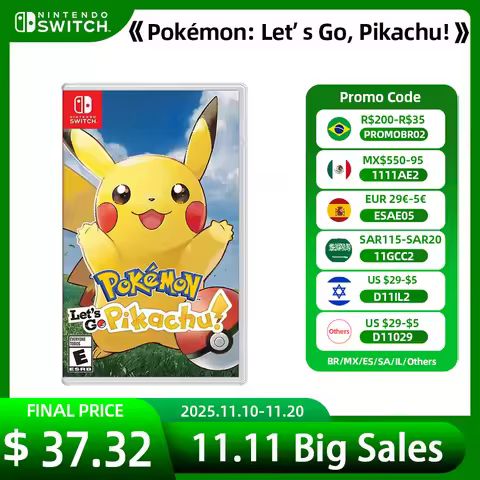 Pokemon: Let’s Go Pikachu Nintendo Switch Game Deals Physical for Nintendo Switch OLED Nintendo Swit