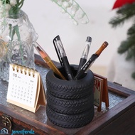 Stationery Desk Organizer,Creative Stationery Storage Practical Black Stack Box Pencil Holder Office