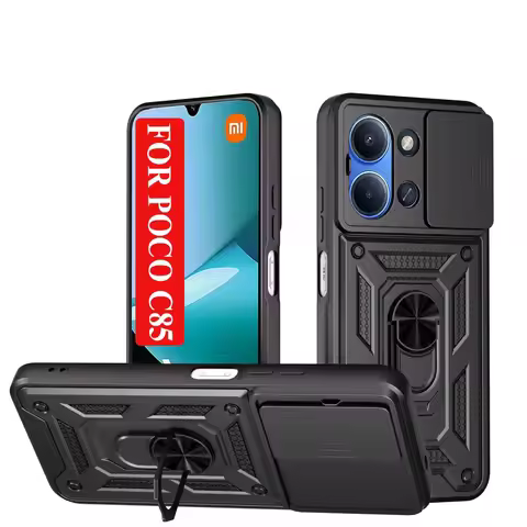 Shockproof Armor Case For Xiaomi Mi POCO C85 171MM Car Holder Phone Cover Camera Lens Protection Fun