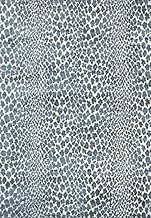Cheetah Rug for Bedroom, 5x7 Leopard Print Area Rug Animal Rug for Living Room Blue