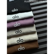 ALO's Classic Tops for Men and Women T Shirt Rubber Print