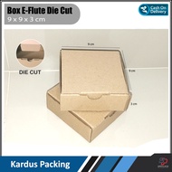 Die Cut E-Flute Cardboard Box 9x9x3 cm for Online Shop Packing