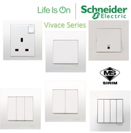 SCHNEIDER VIVACE  SWITCH SOCKET OUTLET SWITCHES 13A/20A/1GANG