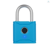 T1004D Smart BT Fingerprint Padlock Rechargeable Keyless 20 Fingerprints Emergency Unlocking Easy Operation IP65 Waterproof Anti-theft Security Padlock Door Luggage Backpack Lock