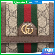 Gucci | กระเปาสตางคกชชรนหร 598662 96IWG 8745 ออฟพเดย แบบครงใบ