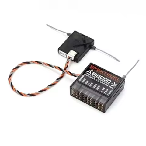 Spektrum AR8000 2.4GHz 8CH Receiver Support DSM2 DSMX W/ Extended Satellite for JR Spektrum RC DX7s 