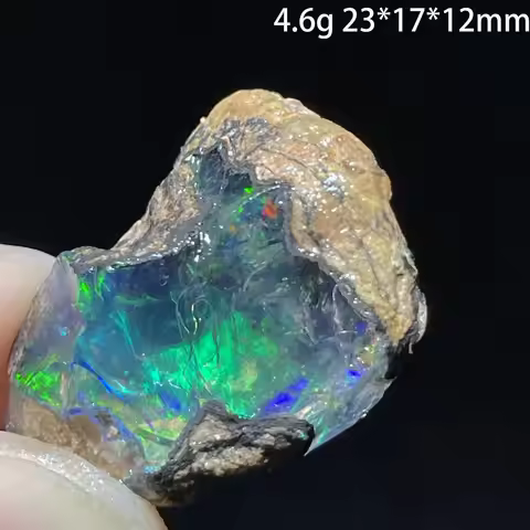 Natural Colorful Ethiopia Opal (Need In Water) Rare Gem Stone Mineral Healing Quartz Crystals Gemsto