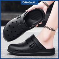 ORNGMALL ผู้ชายรองเท้าแตะอุดตัน EVA นุ่มรองเท้าฤดูร้อนดีไซน์ใหม่สำหรับรองเท้าแตะผู้ชายแฟชั่นปิดนิ้วเ
