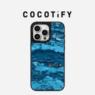 SONGX CocotifyPhone Case Co แบรนด์กรณีชายหาดมหาสมุทรสีดำและขาวพร้อม Magsafe สำหรับ iPhone 16 15 14 1