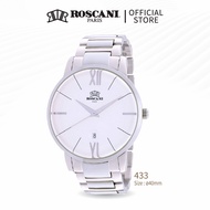 Roscani Ryker 433 Rose Gold Silver Black Bracelet Men Watch -Raised Curve Crystal | Stainless Steel Watch | Analog Watch