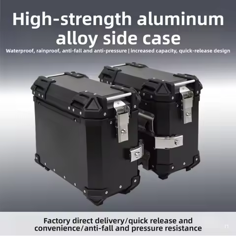 Three-Box Motorcycle Side Box Quick-Release Aluminum Alloy Tail Box Waterproof Trunk Electric Vehicl