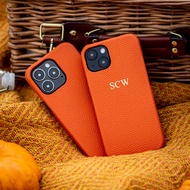 Personalised Customized Name Case For iPhone 16 15 14 13 12 11 Pro Max Initials Letters PU Leather D