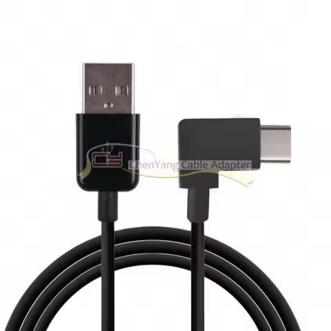USB Type C 100cm 1m/ 2m /3m Short Cable 90 Degree Right Angled USB Type-C 3.1 Connector Wire USB C C