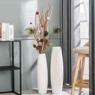 Modern Simple Floor Large Vase Nordic Style Ceramic Decoration Dried Flower Vase Long Living Room Flower Arrangement Cre
