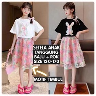 (IVY-JKT) Bs- 491 CHILDREN'S SET RAINBOW SKIRT SIZE 120-170