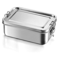 wsustore--Bento Box Stainless Steel Lunch Box for Teens Metal Bento Box with 2 Flexible Compartments