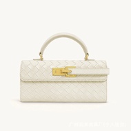 JW PEI กระเป๋าถือทอกระเป๋าสี่เหลี่ยมเล็กหรูหรากระเป๋าสะพายข้างหนังแท้ผู้หญิงขนาดเล็ก