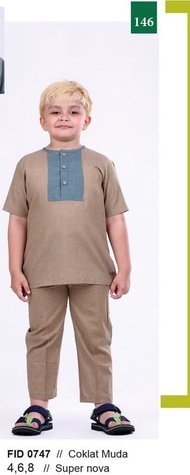 baju muslim anak laki laki,busana muslim anak,koko anak FID 0747