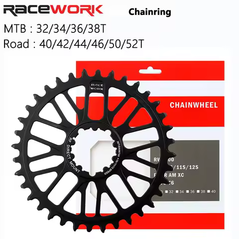 RACEWORK MTB Road Bike Chainring Mountain Bicycle 32T 34T 36T 38T Crown Narrow Wide Chainwheel 40T 4