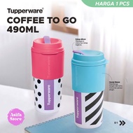 NEW Tupperware Coffee To Go 490ml - Botol Minum Cup Lucu Unik Kekinian