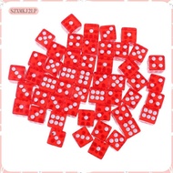 [szxmkj2lp] 50Pcs Acrylic Six Side Spot Dice D6 for MTG D&D Role Play Casino Board Game
