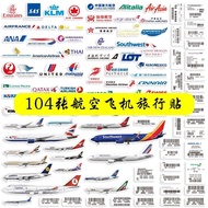 ✨104 personalized aviation plane logos, travel boxes, luggage, strip checked104 Pieces Unique Airpla